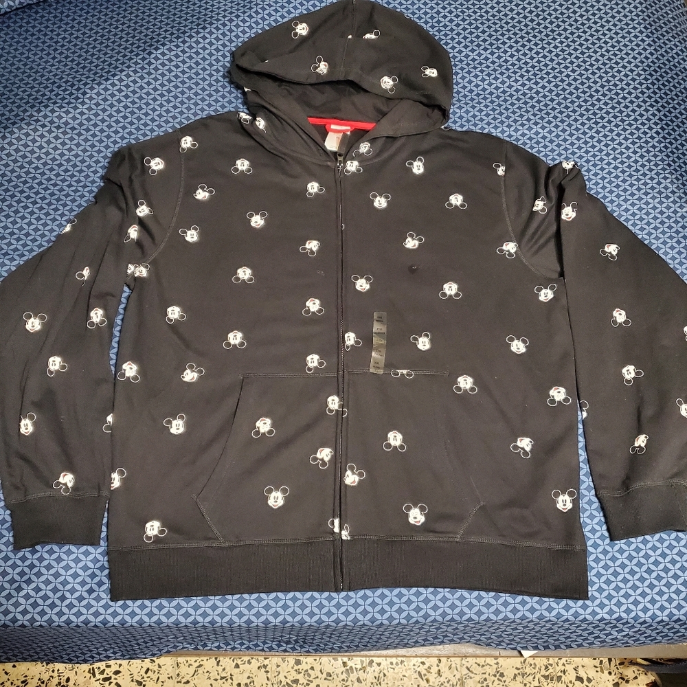 Disney Mickey Mouse Zip Up All-Over Print Hoodie
